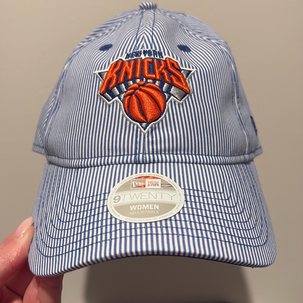 Blue and White Knicks Pinstriped Hat
